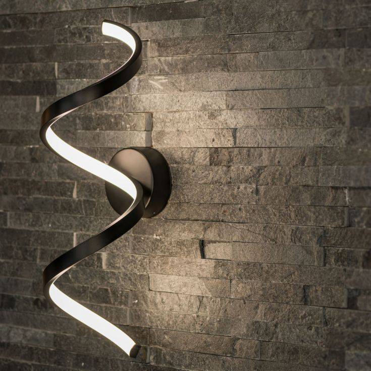 Infinity IP44 LED Single Twist Wall Light In Matte Black - Comet Lighting