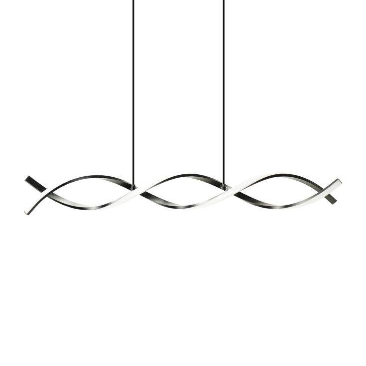 Infinity LED Double Twist Ceiling Light In Matte Black - Comet Lighting