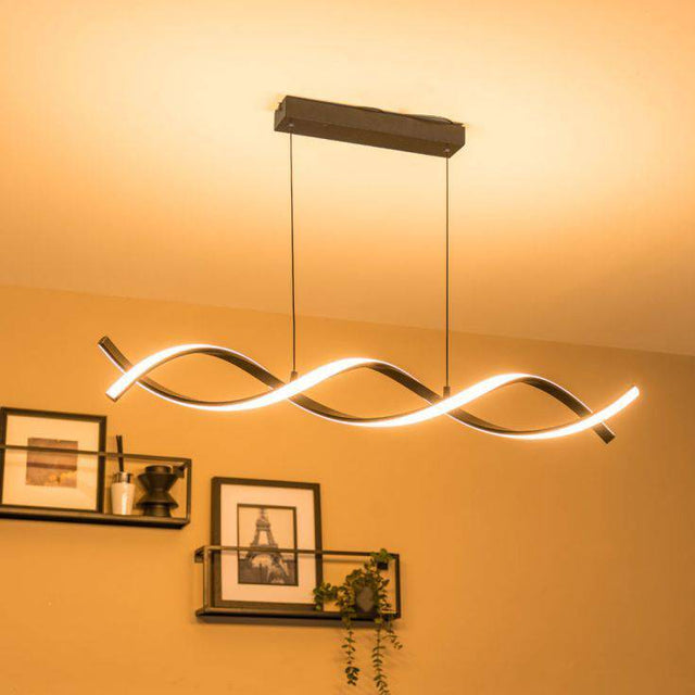 Infinity LED Double Twist Ceiling Light In Matte Black - Comet Lighting