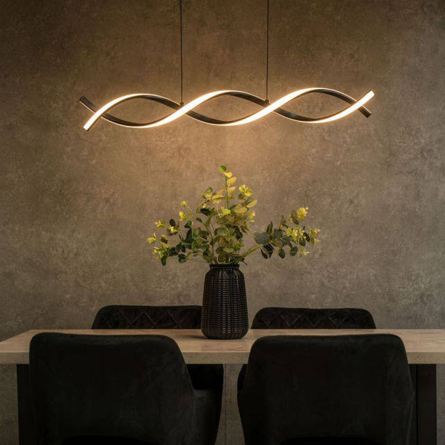 Infinity LED Double Twist Ceiling Light In Matte Black - Comet Lighting