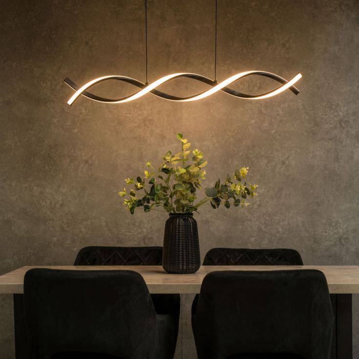 Infinity LED Double Twist Ceiling Light In Matte Black - Comet Lighting