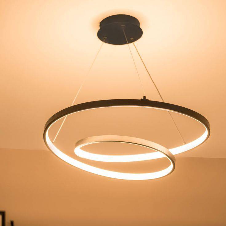 Infinity LED Loop Ceiling Light In Matte Black - Comet Lighting