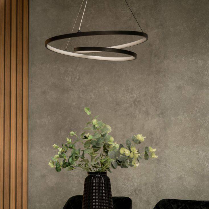 Infinity LED Loop Ceiling Light In Matte Black - Comet Lighting