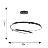 Infinity LED Loop Ceiling Light In Matte Black - Comet Lighting