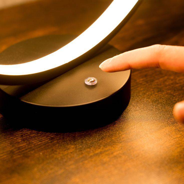 Infinity LED Loop Touch Table Lamp In Matte Black - Comet Lighting