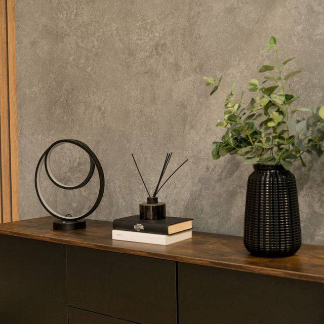 Infinity LED Loop Touch Table Lamp In Matte Black - Comet Lighting