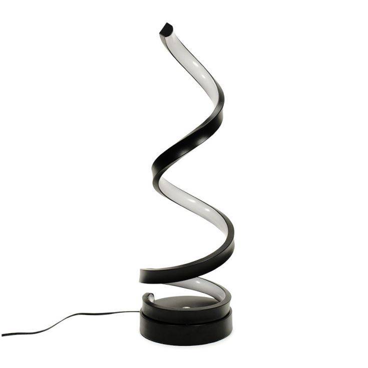 Infinity LED Single Twist Touch Table Lamp In Matte Black - Comet Lighting