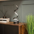 Infinity LED Single Twist Touch Table Lamp In Matte Black - Comet Lighting