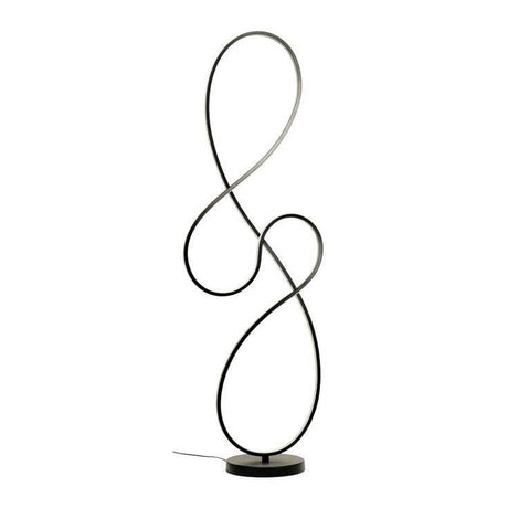 Infinity LED Swirl Floor Lamp In Matte Black - Comet Lighting