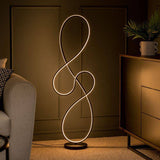 Infinity LED Swirl Floor Lamp In Matte Black - Comet Lighting