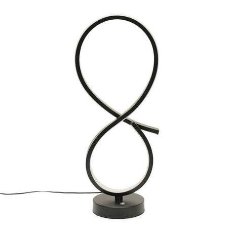 Infinity LED Swirl Touch Table Lamp In Matte Black - Comet Lighting