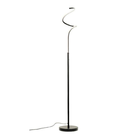 Infinity Matt Black 12w LED Spiral Floor Lamp - Comet Lighting