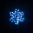 IP44 30cm Snowflake With 50 Cool White Lights - Comet Lighting