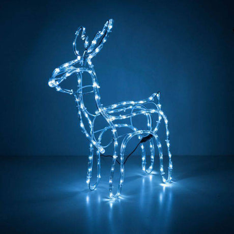 IP44 47cm LED Reindeer With 120 Cool White Lights - Comet Lighting