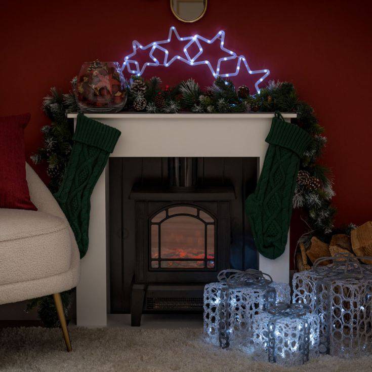 IP44 54cm Star Arch With 47 Cool White Lights - Comet Lighting