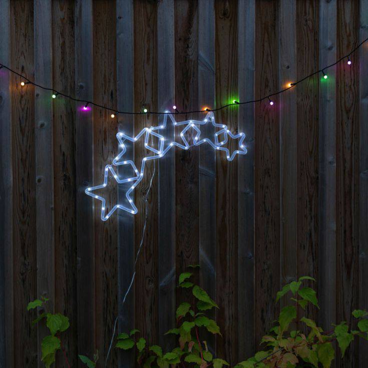 IP44 54cm Star Arch With 47 Cool White Lights - Comet Lighting