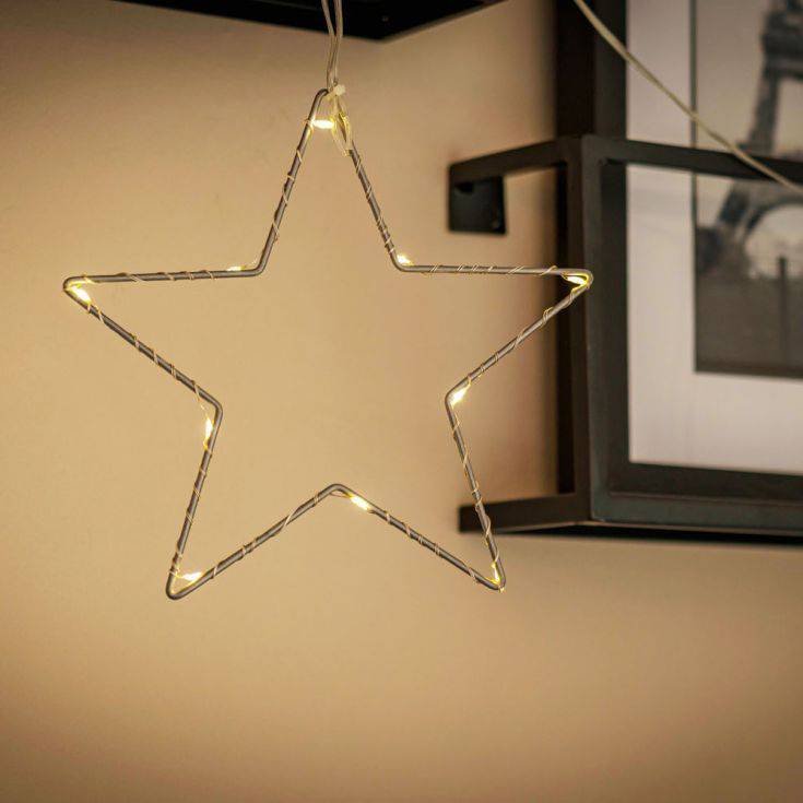 IP44 80cm Curtain Light With 3 X 20cm Hanging Stars - Comet Lighting