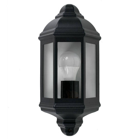 IP44 Banbury Outdoor Wall Flush Lantern Black - Comet Lighting