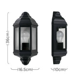 IP44 Banbury Outdoor Wall Flush Lantern Black - Comet Lighting