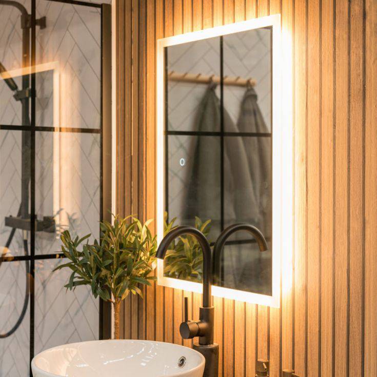 IP44 Bathroom Mirror With Touch Control LED Light And Demister Pad - Comet Lighting