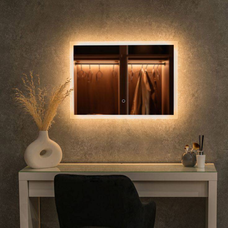 IP44 Bathroom Mirror With Touch Control LED Light And Demister Pad - Comet Lighting