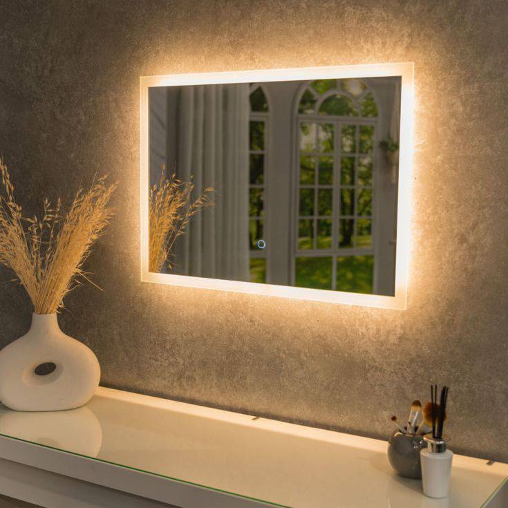 IP44 Bathroom Mirror With Touch Control LED Light And Demister Pad - Comet Lighting