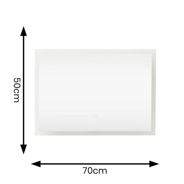 IP44 Bathroom Mirror With Touch Control LED Light And Demister Pad - Comet Lighting