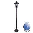 IP44 Black Silver Outdoor Bollard Light - Comet Lighting