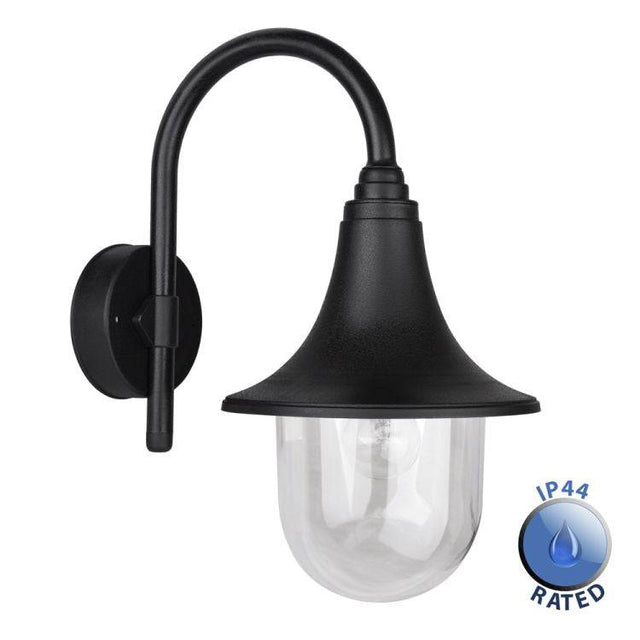 IP44 Bramhall Outdoor Swan Neck Lantern - Comet Lighting