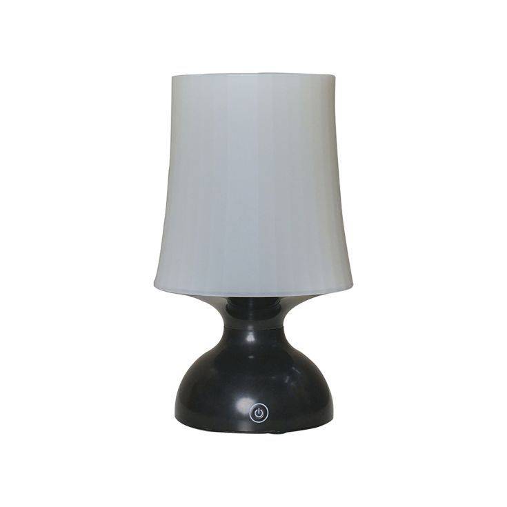 IP44 Colmar Black Battery Operated Touch Table Lamp - Comet Lighting