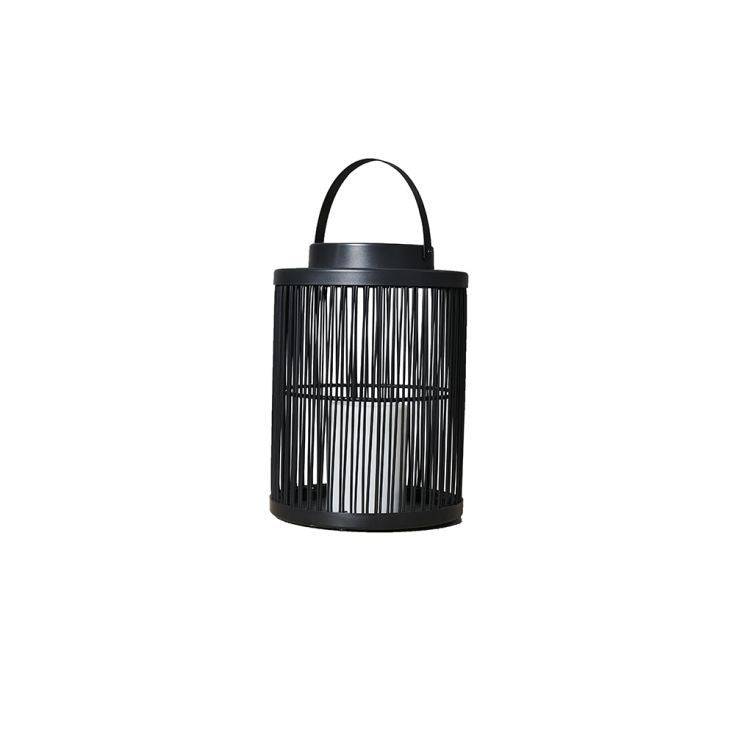 IP44 Cylindrical Wire Basket With Battery Operated LED Candle - Comet Lighting