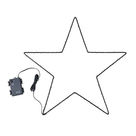 IP44 Small Black Outdoor Warm White Star Light - Comet Lighting