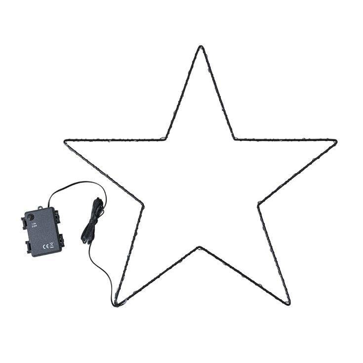 IP44 Small Black Outdoor Warm White Star Light - Comet Lighting