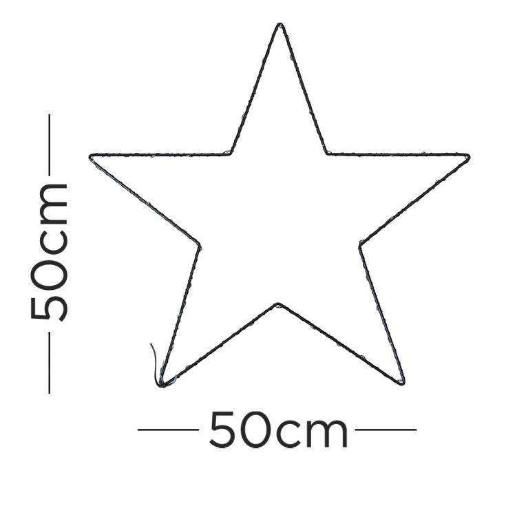 IP44 Small Black Outdoor Warm White Star Light - Comet Lighting