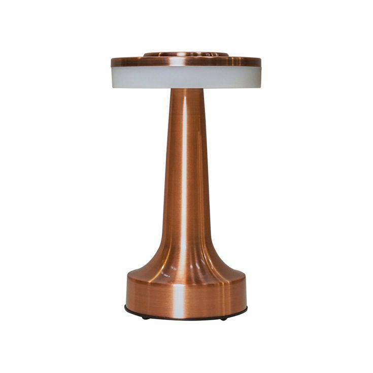 IP44 Talence Copper LED Rechargeable Touch Table Lamp - Comet Lighting