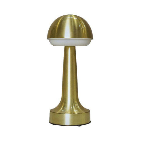 IP44 Troy Brass LED Rechargeable Touch Table Lamp - Comet Lighting