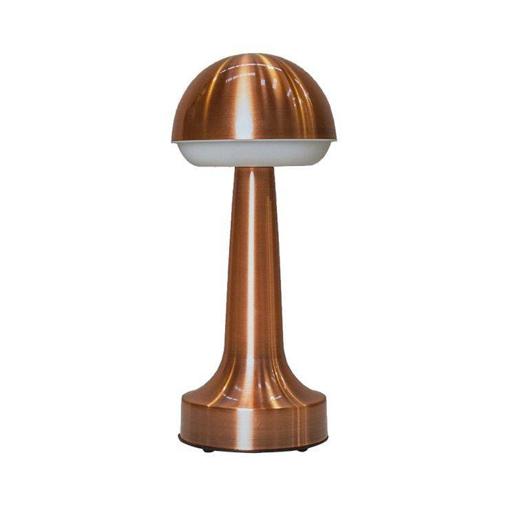 IP44 Troy Copper LED Rechargeable Touch Table Lamp - Comet Lighting