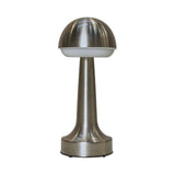 IP44 Troy Satin Nickel LED Rechargeable Touch Table Lamp - Comet Lighting