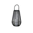 IP44 Vase Shaped Wire Basket With Battery Operated LED Candle - Comet Lighting