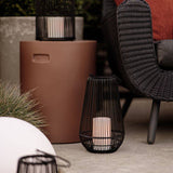 IP44 Vase Shaped Wire Basket With Battery Operated LED Candle - Comet Lighting