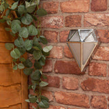 IP64 12w LED Chrome Diamond Outdoor And Bathroom Wall Light - Comet Lighting