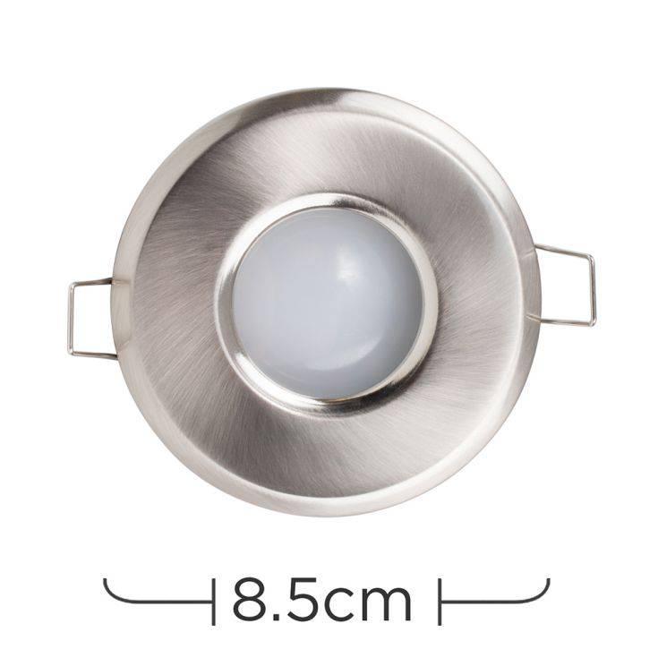 IP65 GU10 Bathroom Downlight Satin Nickel - Comet Lighting