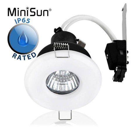 IP65 GU10 Bathroom Downlight White - Comet Lighting