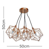 Jerome 5 Way G9 Copper Wire Basket Pendant - Comet Lighting