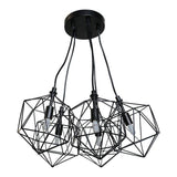 Jerome 5 Way G9 Matt Black Wire Basket Pendant - Comet Lighting