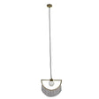 Jupiter G9 Polished Brass Ceiling Light With Grey Tassels - Comet Lighting