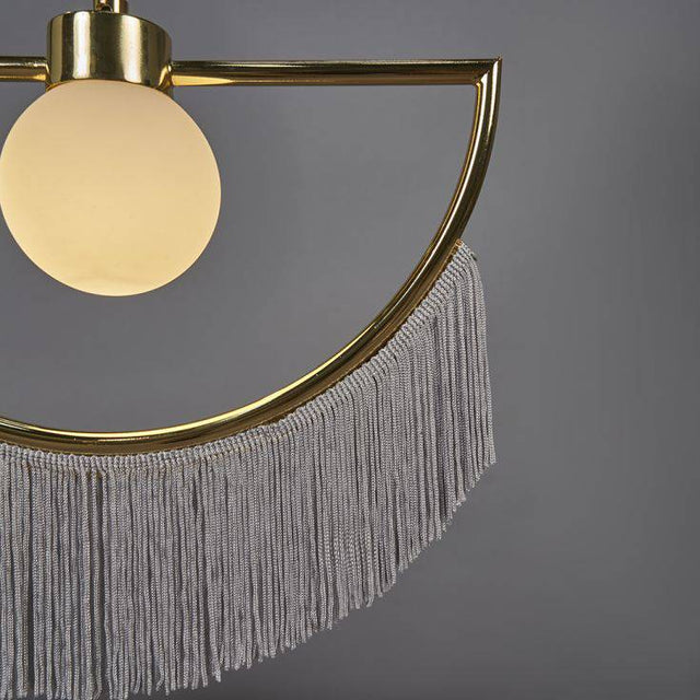 Jupiter G9 Polished Brass Ceiling Light With Grey Tassels - Comet Lighting