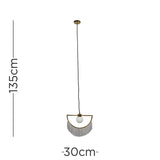 Jupiter G9 Polished Brass Ceiling Light With Grey Tassels - Comet Lighting