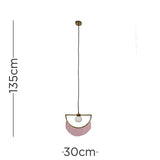 Jupiter G9 Polished Brass Ceiling Light With Pink Tassels - Comet Lighting