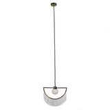 Jupiter G9 Polished Brass Ceiling Light With White Tassels - Comet Lighting